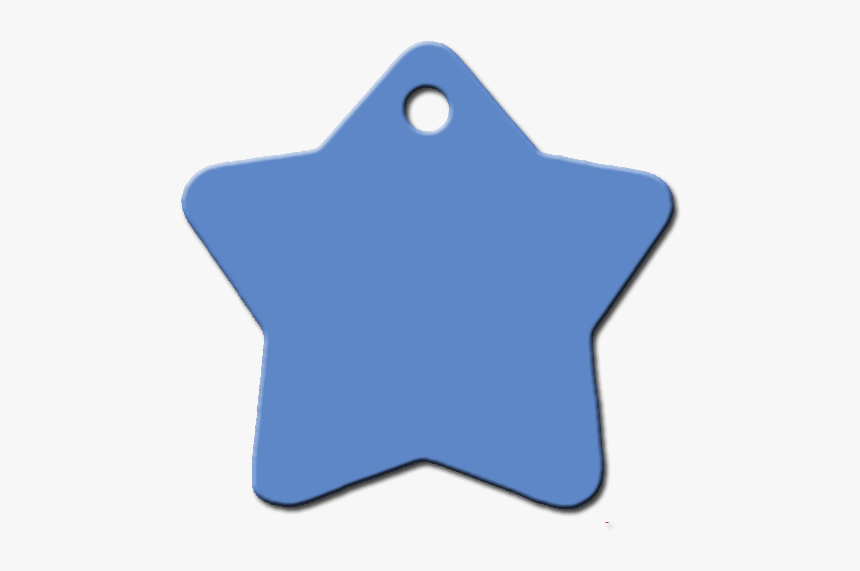 Placa Personalizada Para Perro Estrella Azul Claro - Dog, HD Png Download