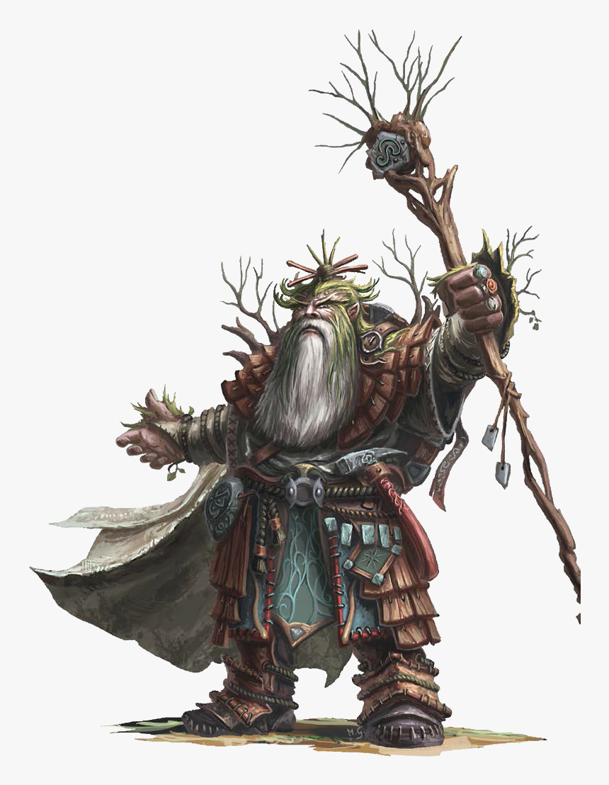Clip Art Dwarf Cleric Art - Circle Of Spores Druid, HD Png Download