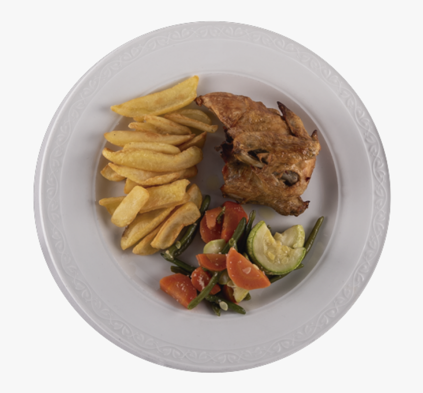 Pollo Asado Con Papas Fritas - Fish And Chips, HD Png Download