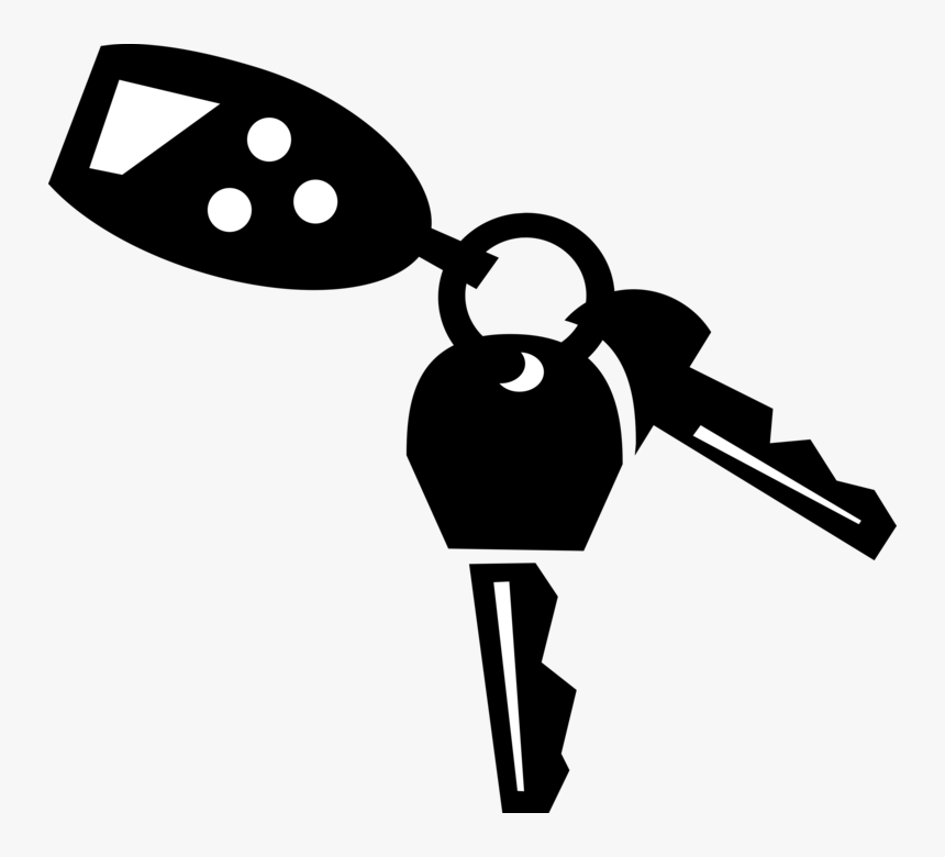 Vector Illustration Of Keys On Keychain Or Keyring - Chave Vetor Png, Transparent Png