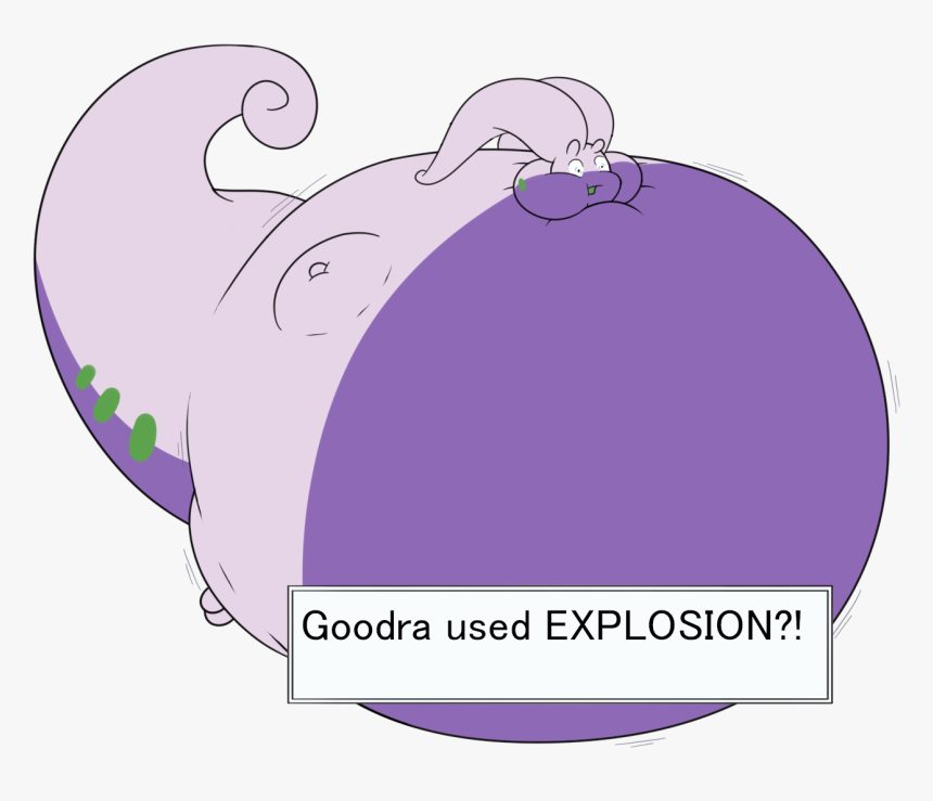 Goodra Used Explosion - Goodra Inflation And Popping, HD Png Download