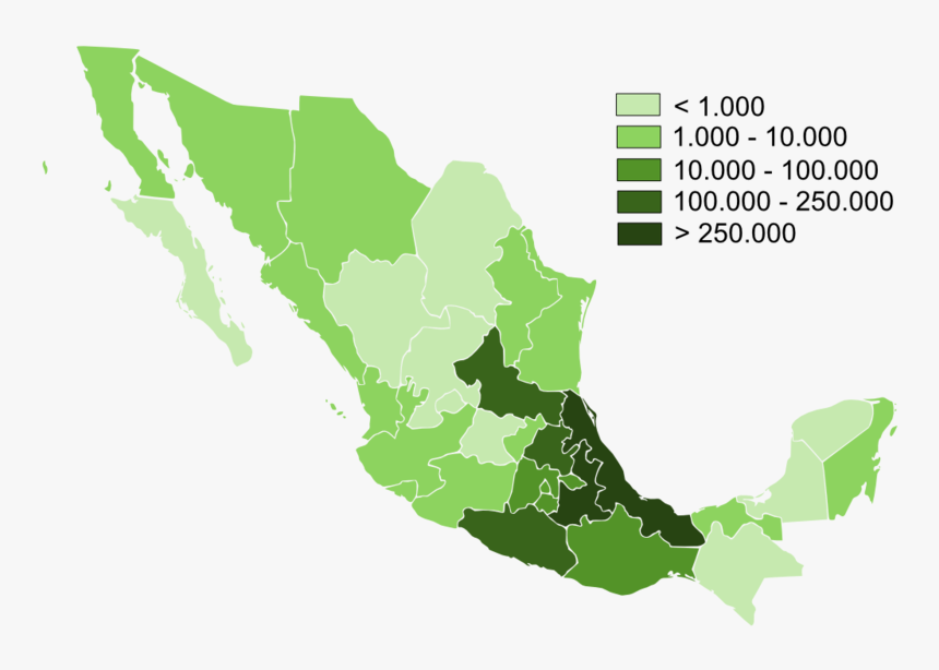 Nahuatl In Mexico - South Mexico Vs North Mexico, HD Png Download