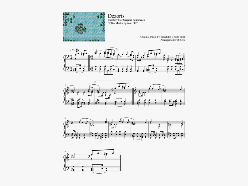 Phantasy Star Ii Sheet Music, HD Png Download
