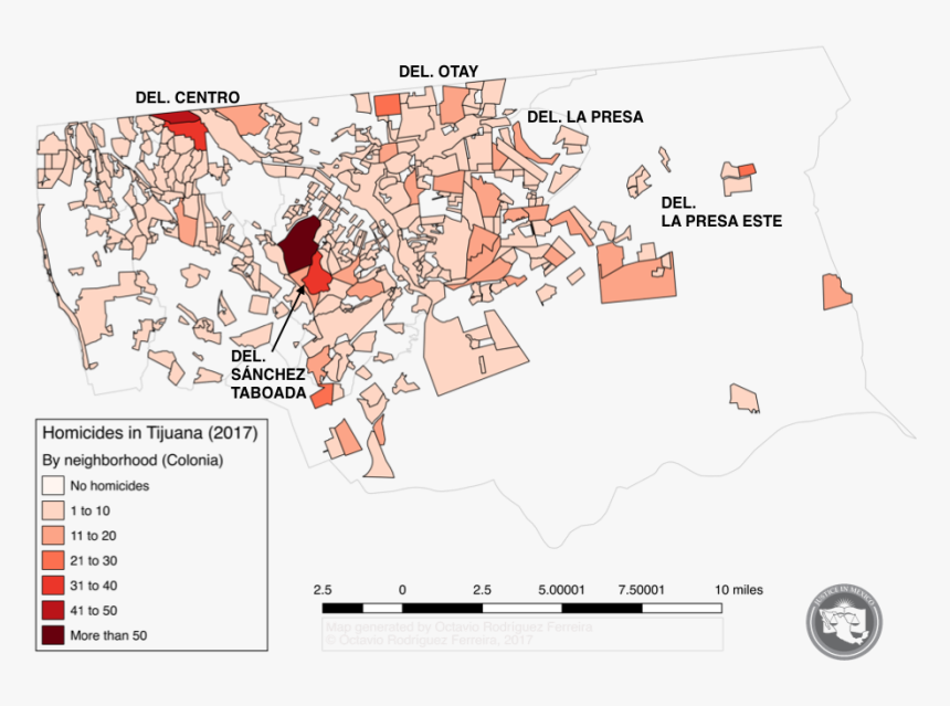 Tijuana Crime Map, HD Png Download