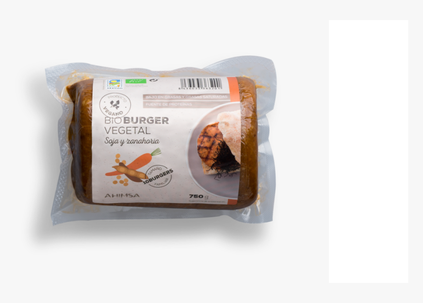 Bio Burguer Vegetal Soja Y Zanahoria 750gr Ahimsa - Bio Burguer Vegetal Soja Y Zanahoria, HD Png Download