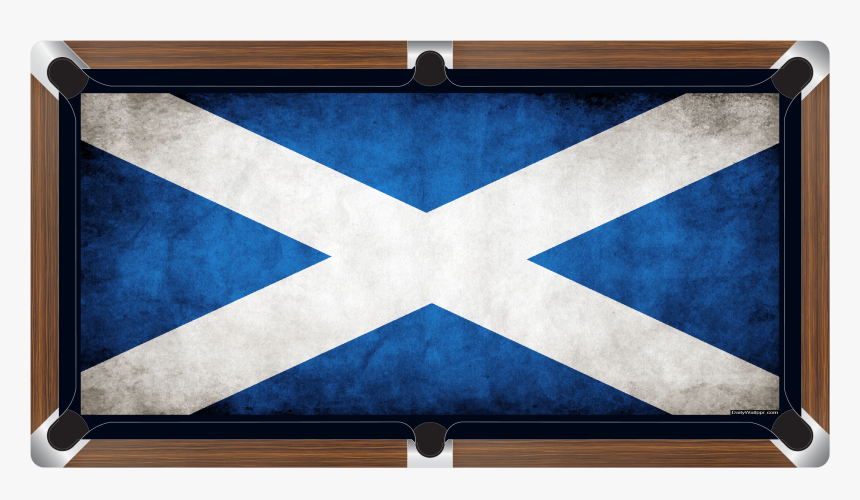 Scottish Flag Custom Made Printed Pool Snooker Billiard - Printed Pool Table Cloth, HD Png Download