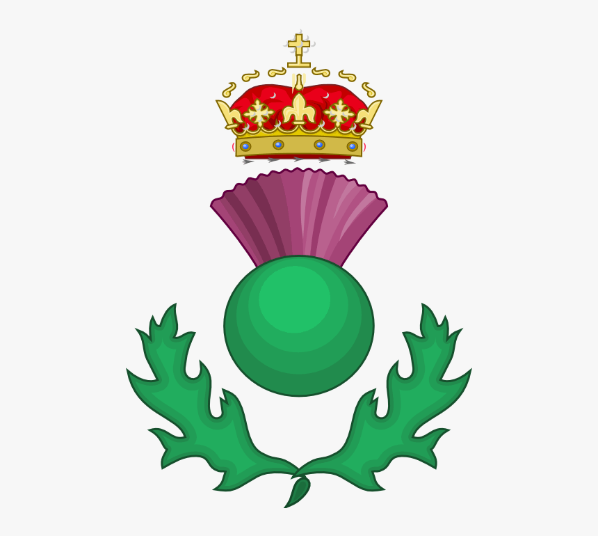 Scottish Thistle As A Heraldic Badge - Symbol Of Christmas In Scotland, HD Png Download