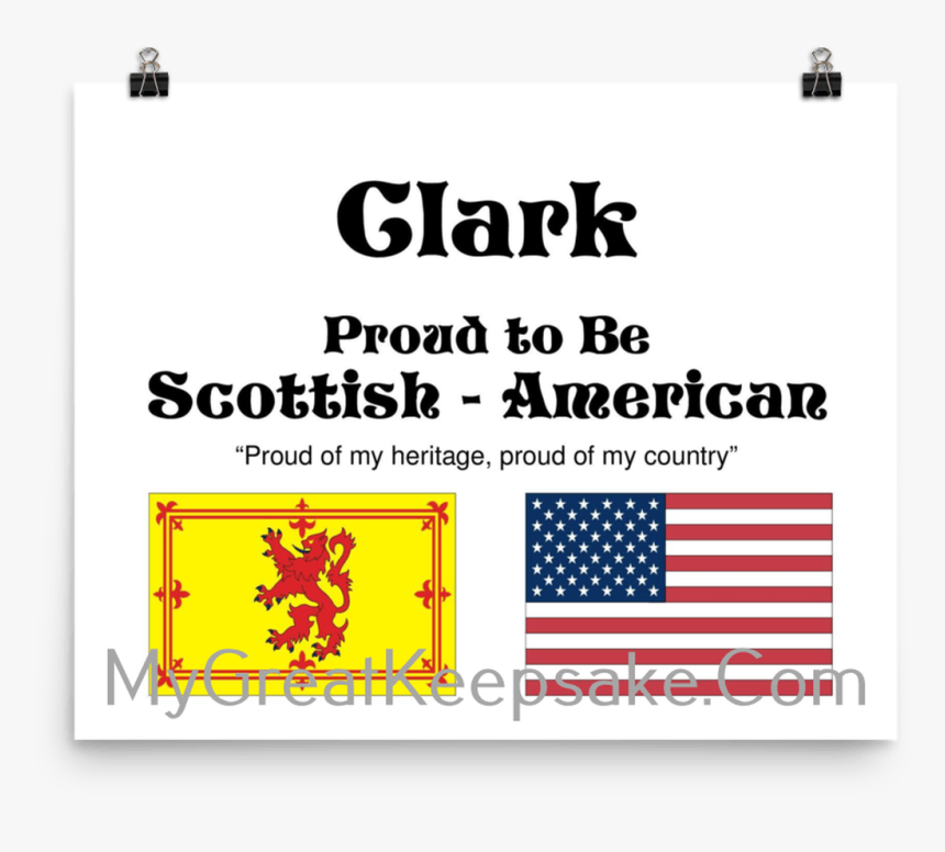 Clark Proud Heritage Scotland - Scotland Flag, HD Png Download
