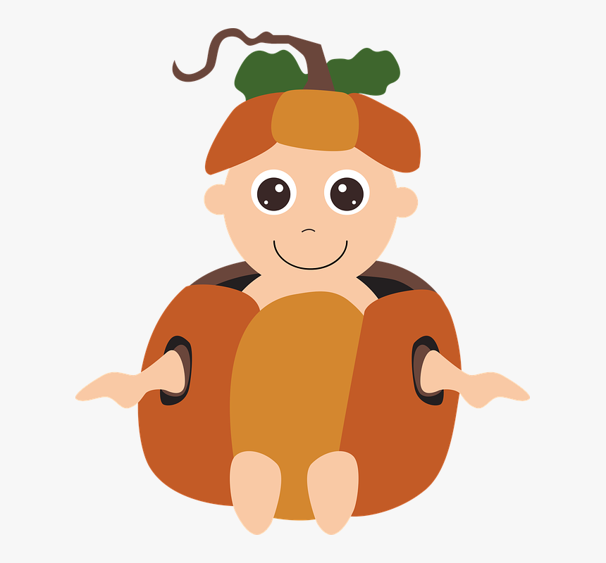 Halloween Costume, Pumpkin Baby, Costume, Halloween - Halloween Pumpkin Baby Clipart, HD Png Download