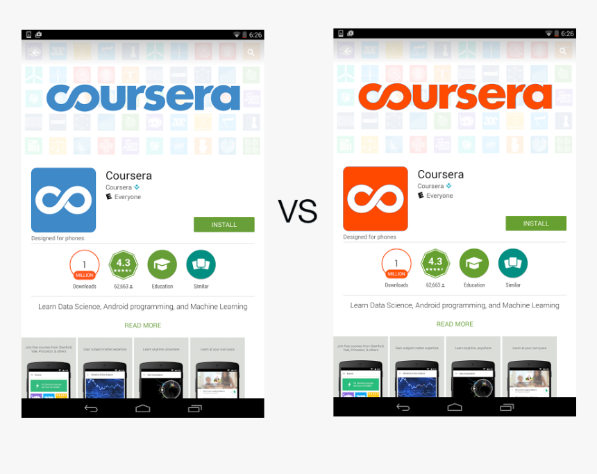 Coursera Ab Test Google Play - App Store Ab Testing, HD Png Download