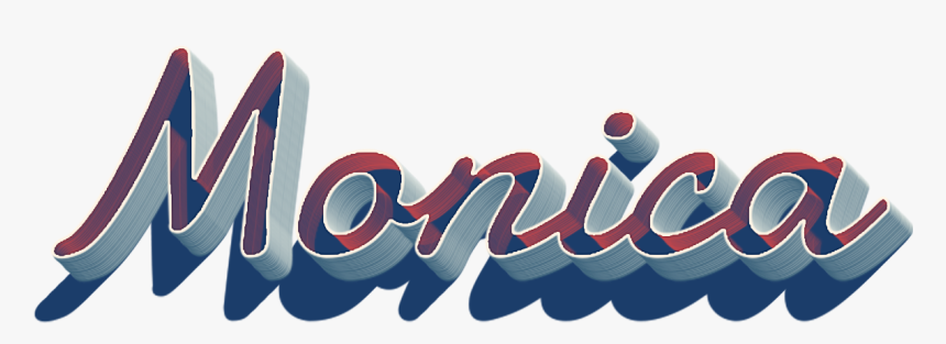 Monica 3d Letter Png Name - Maan Letter, Transparent Png