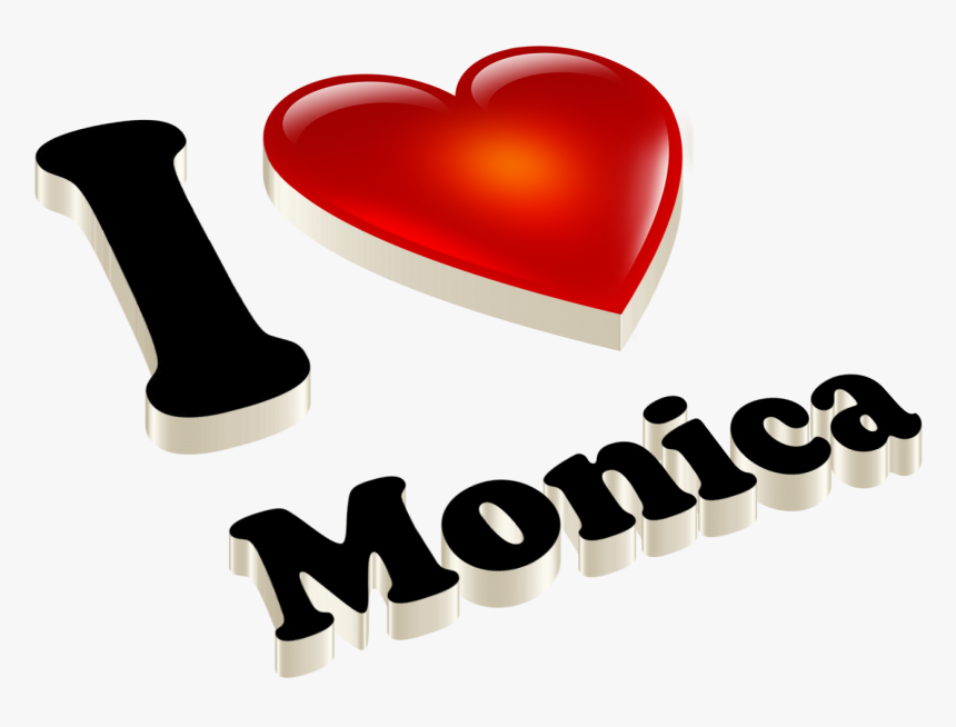Monica Heart Name Transparent Png - Monica Name, Png Download