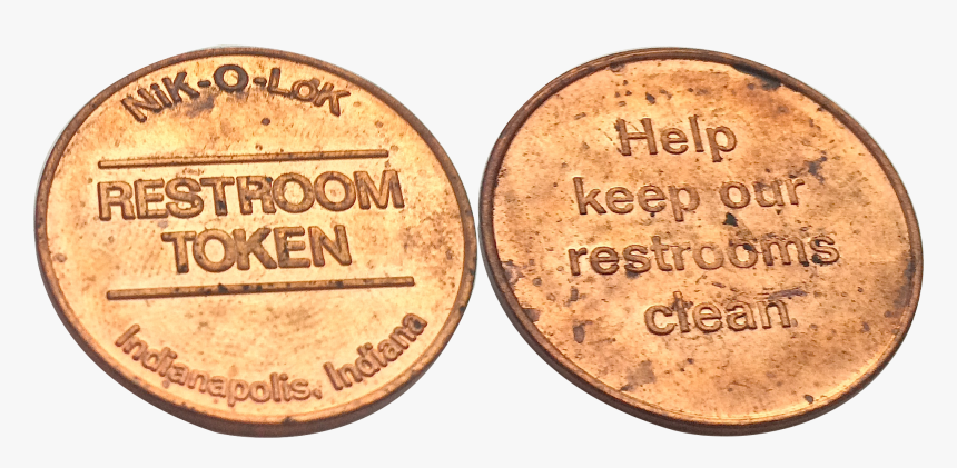 Restroom Token - One Cent 1939 Usa, HD Png Download
