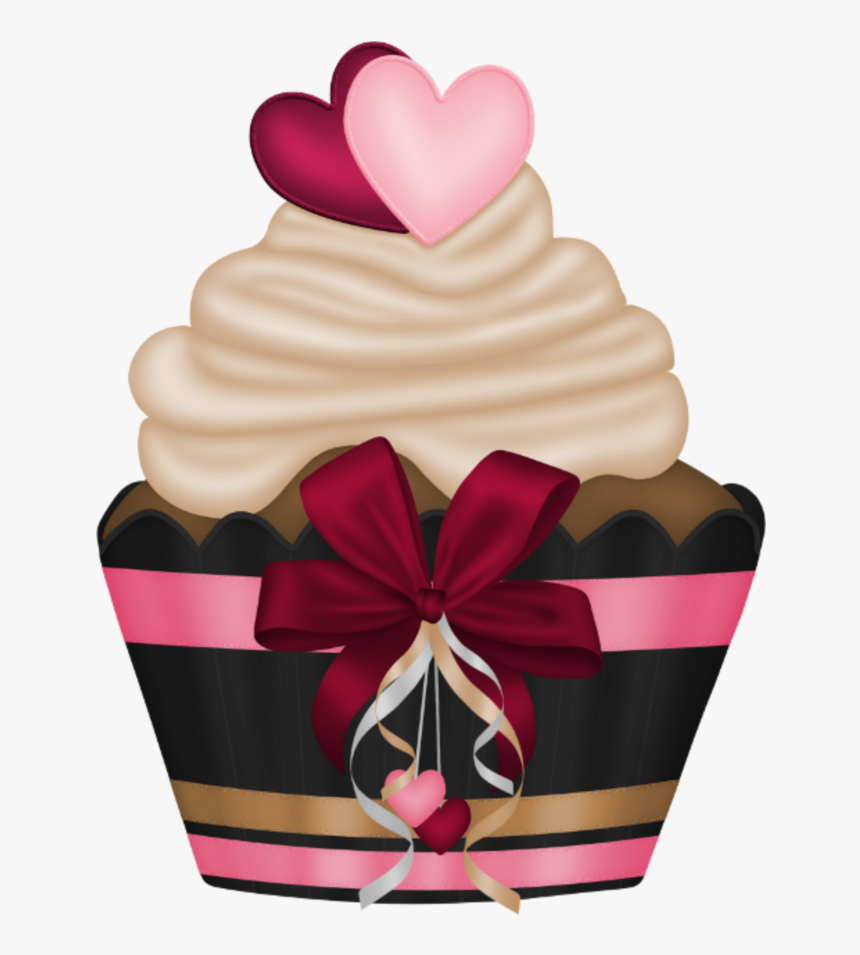 #mq #pink #cupcake #dessert - Imagenes De Cupcake Animados, HD Png Download