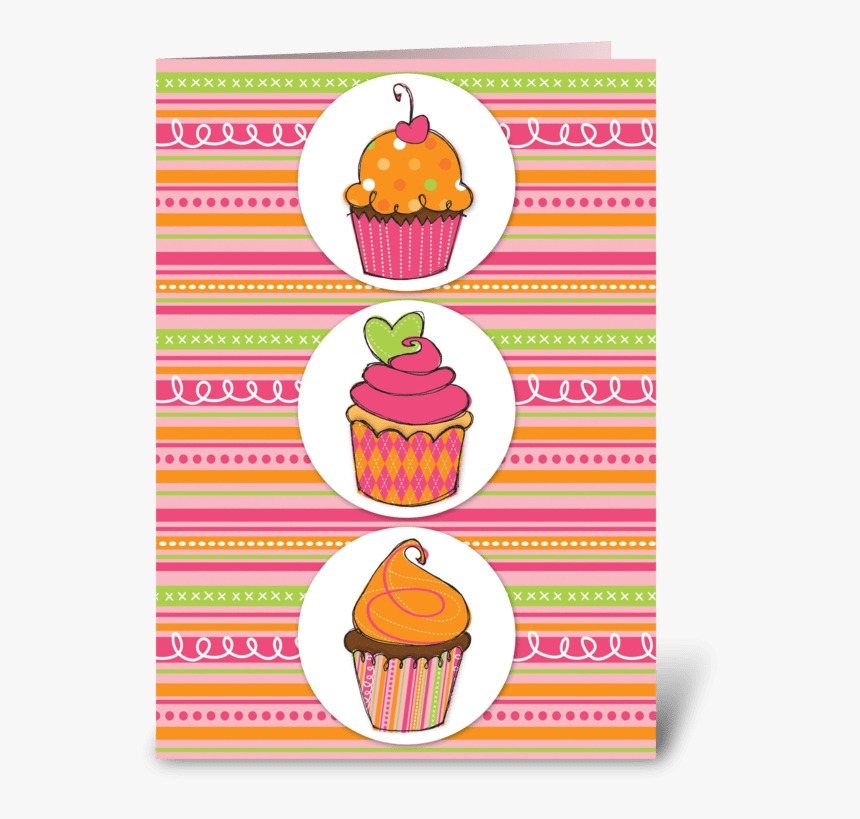 Cupcake Birthday Greeting Card - Kuchen, HD Png Download