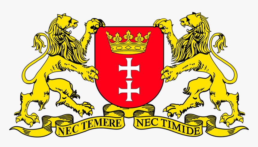 Coat Of Arms, Crest, Helmet Plate, Emblem, Poland, - Gdansk Coat Of Arms, HD Png Download