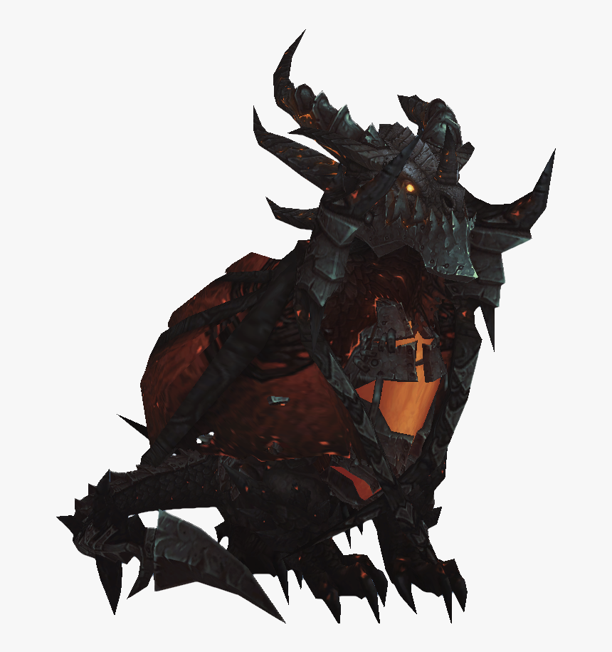“ Here’s A Transparent Deathwing Sitting Like A Kitty - Illustration, HD Png Download