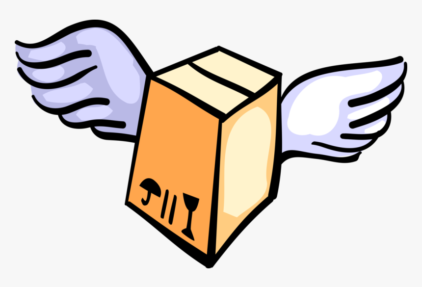 Vector Illustration Of Fragile Shipping Crate Box Delivered, HD Png Download