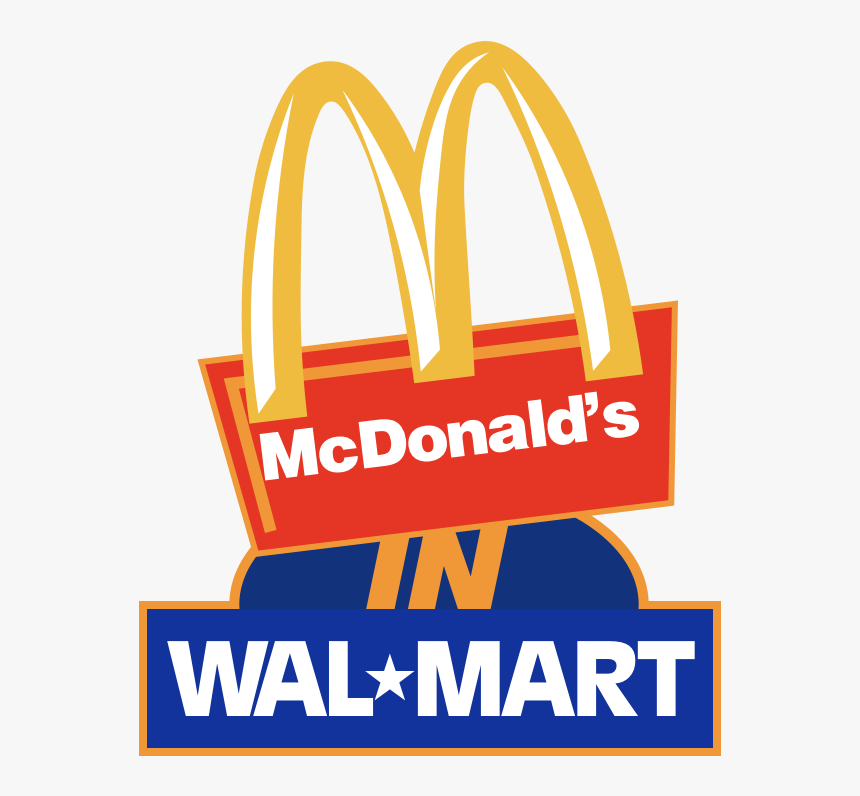 Mcd S Wal Mart - 1992 Wal Mart Logo, HD Png Download