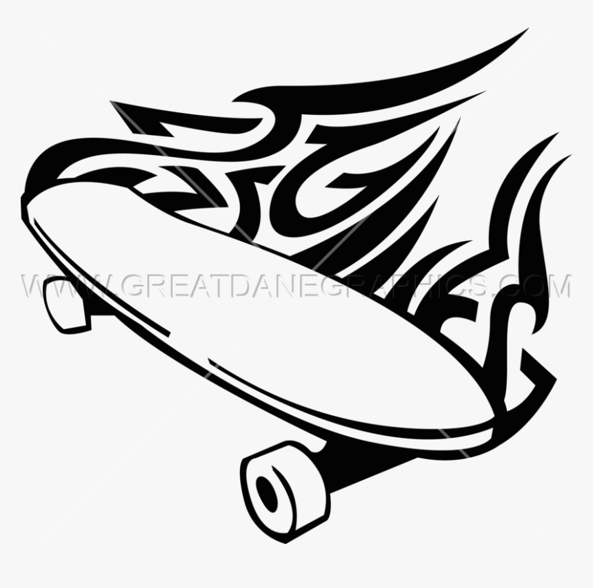 Download Skateboard Tribal Clipart Vinyl Cutter T-shirt - Skateboard Tribal Png, Transparent Png