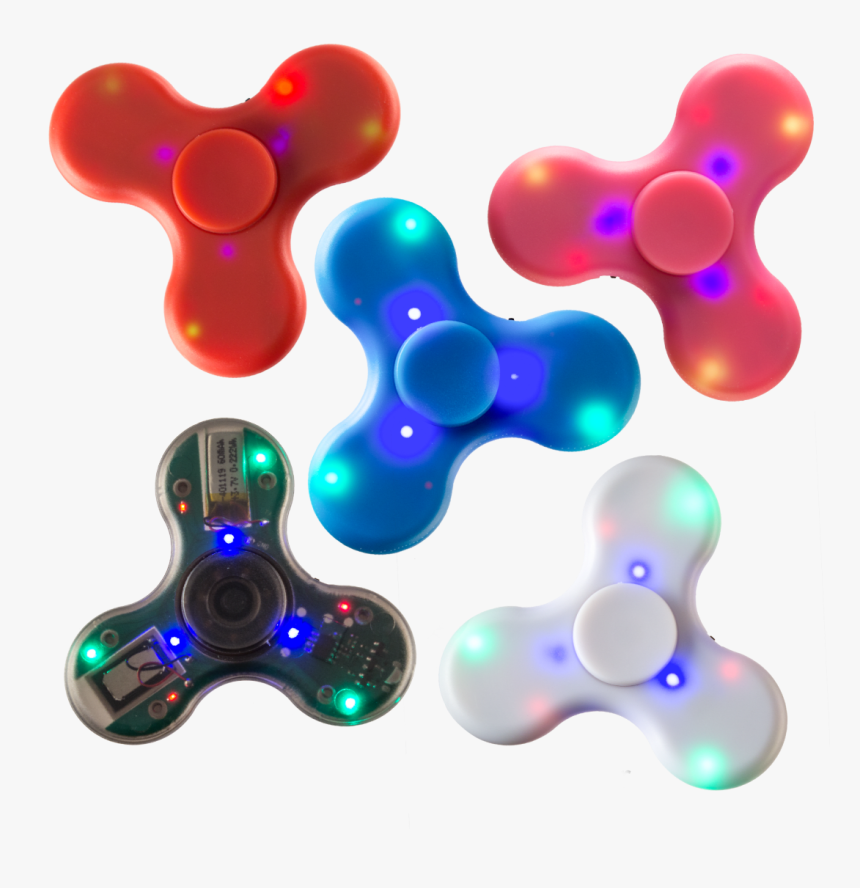 5-pack Random Led Bluetooth Speaker Fidget Spinners - Art, HD Png Download