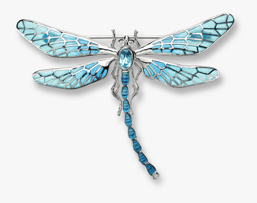 Dragonfly Transparent Blue - Dragonfly Brooch Uk, HD Png Download
