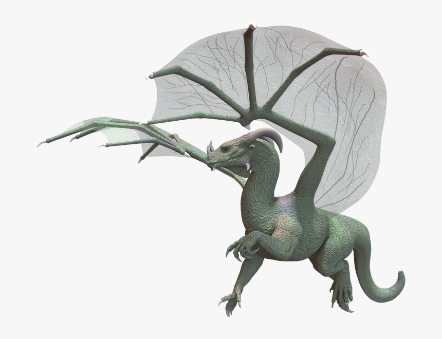 Dragon, Fly, Figure, Pose, Fantasy, Digital Art - Dragon, HD Png Download