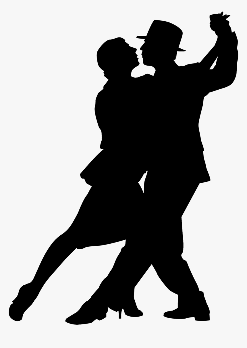 Ballroom Dance Argentine Tango Silhouette - Dancers Silhouette, HD Png Download