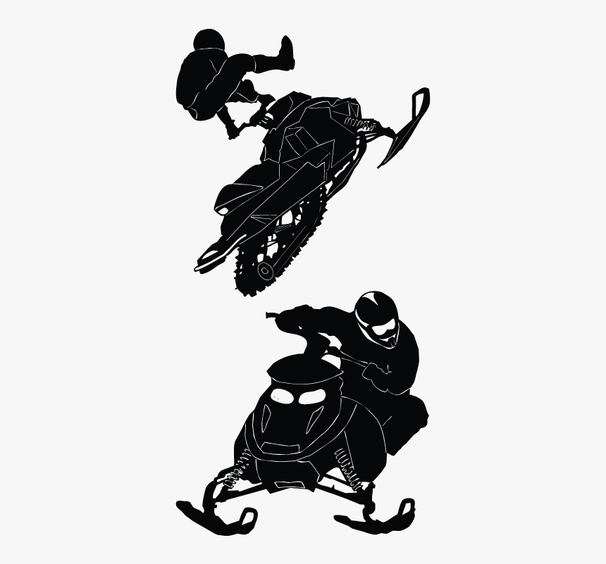 Snowmobile Car Sticker Decal Motorcycle - Snowmobile Decal, HD Png Download