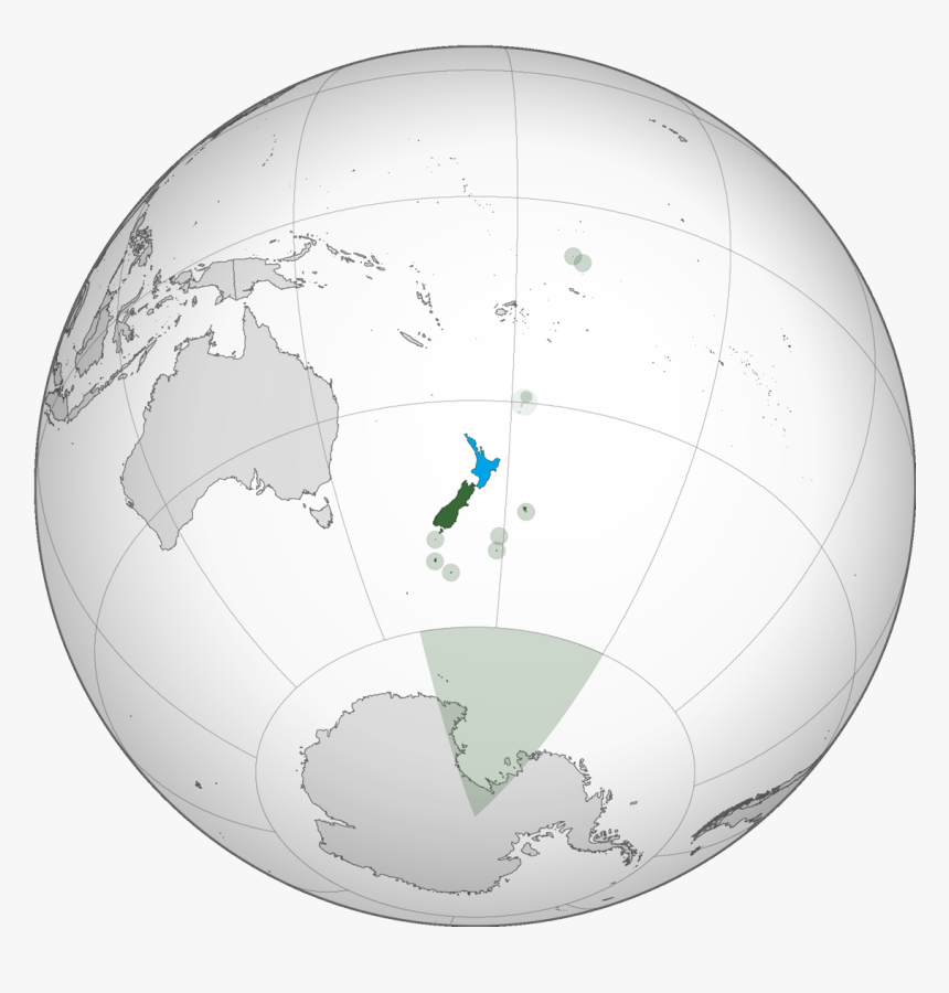 North Island On The Globe - Associated States Of New Zealand, HD Png Download