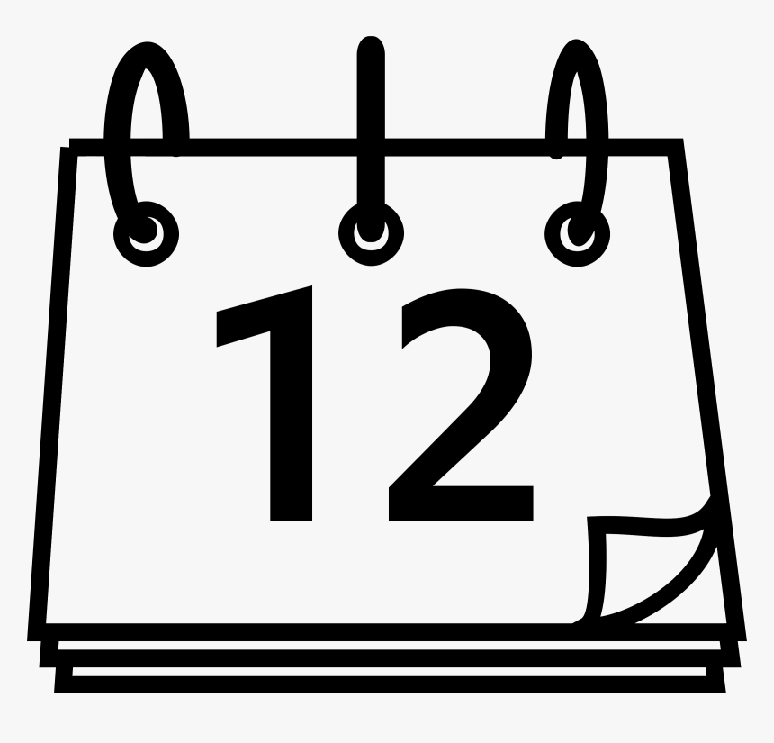 Calendar Black And White, HD Png Download