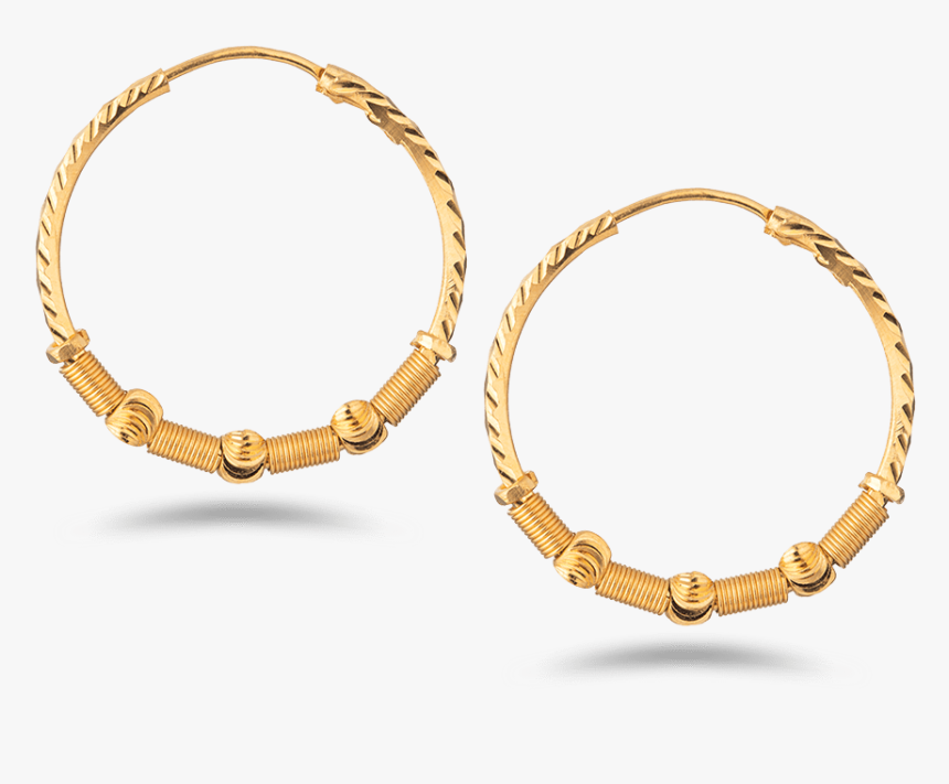 22ct Gold Hoop Earring , Png Download - Bracelet, Transparent Png