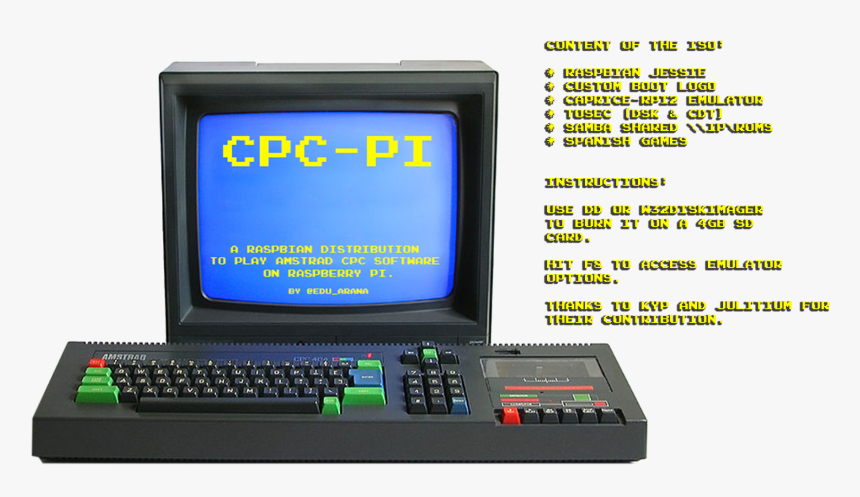 Old Amstrad Computer, HD Png Download
