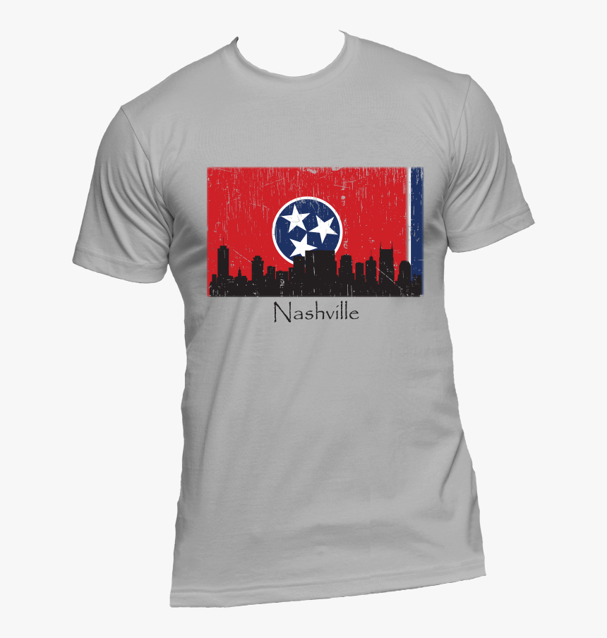 Nashville Skyline Men S Short Sleeve T-shirt - Tennessee Texas Shirt, HD Png Download