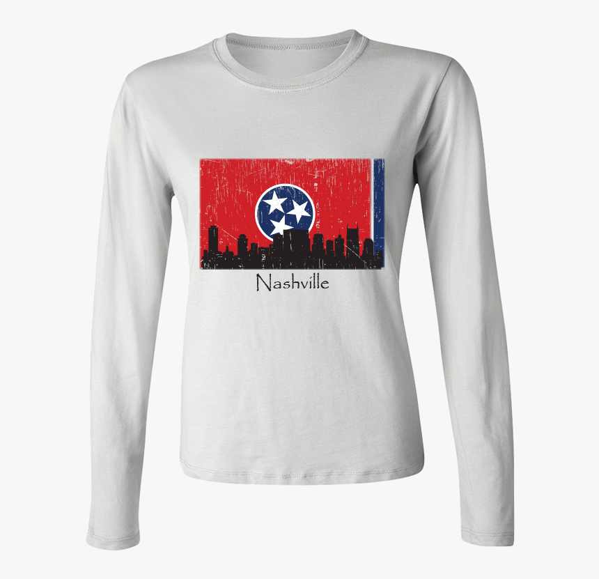 Nashville Skyline Women S Long Sleeve T-shirt - Long-sleeved T-shirt, HD Png Download
