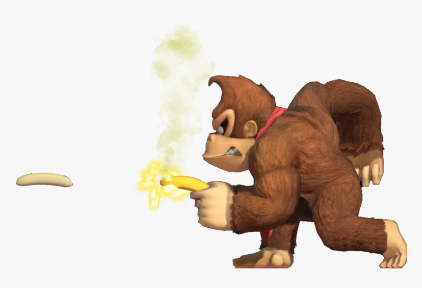 Donkey Kong Banana Gun - Donkey Kong With Banana, HD Png Download