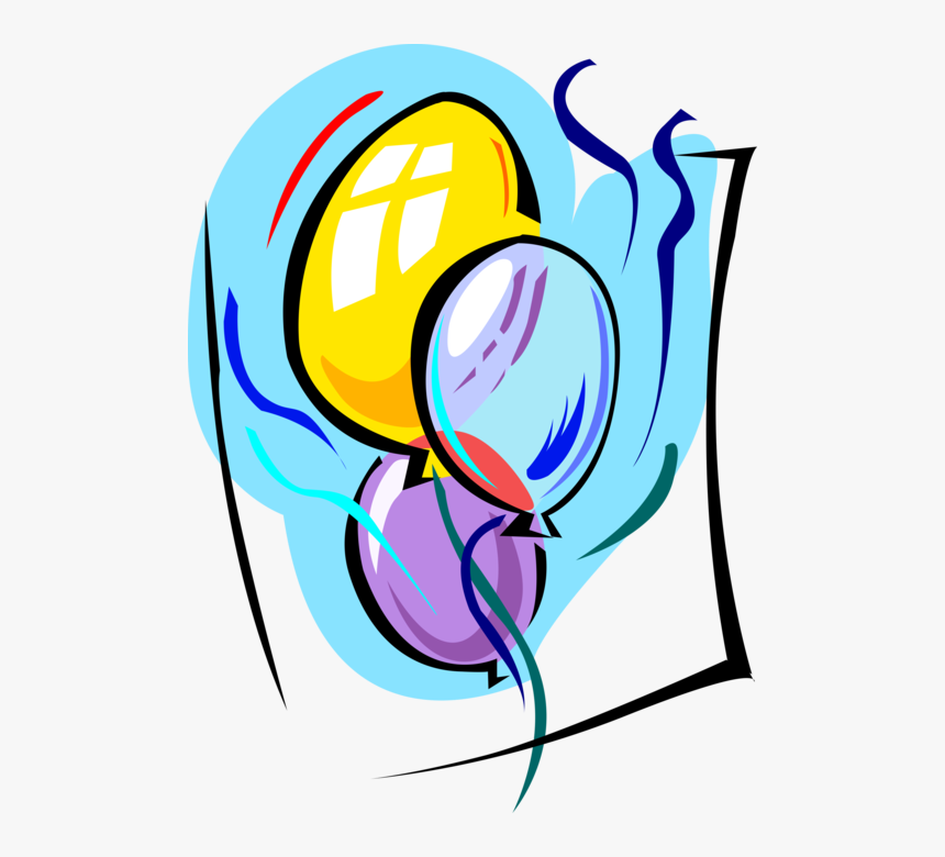 Vector Illustration Of Party Balloons Help Partygoers, HD Png Download