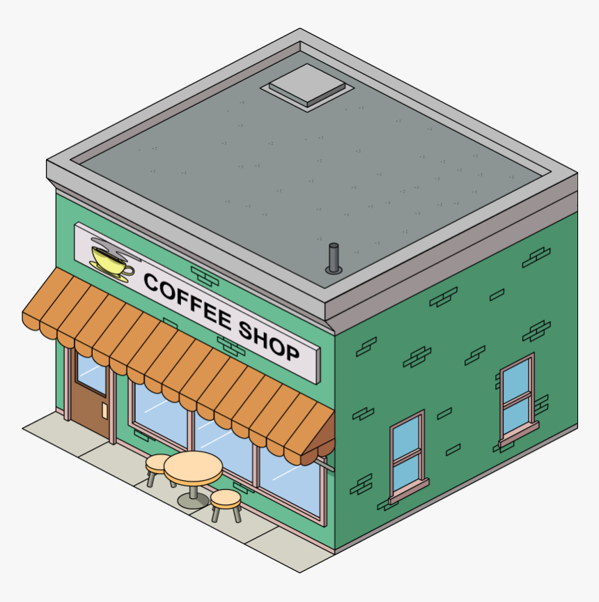 Builing Coffee Shop - Transparent Coffee Shop Png, Png Download