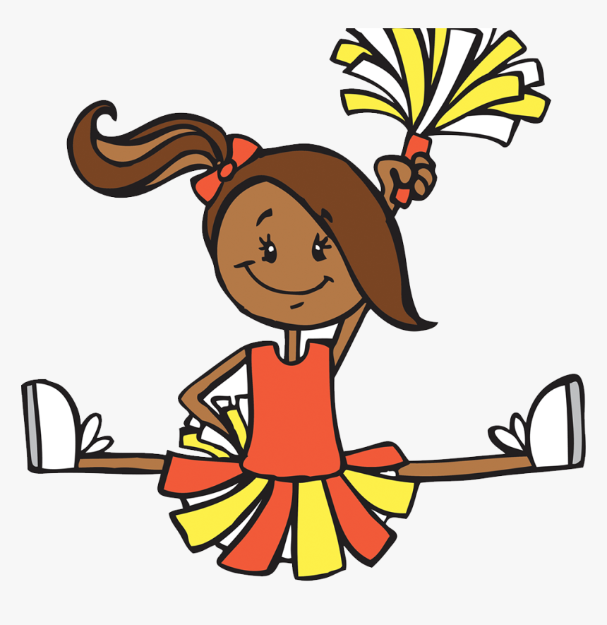 Transparent Cheerleader Clip Art - Cartoon Cheerleading Png, Png Download