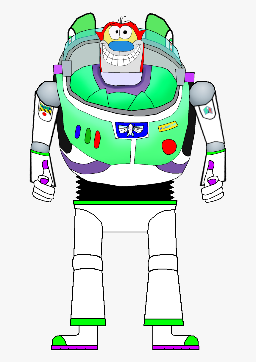 Stimpy As Buzz Lightyear - Cartoon, HD Png Download
