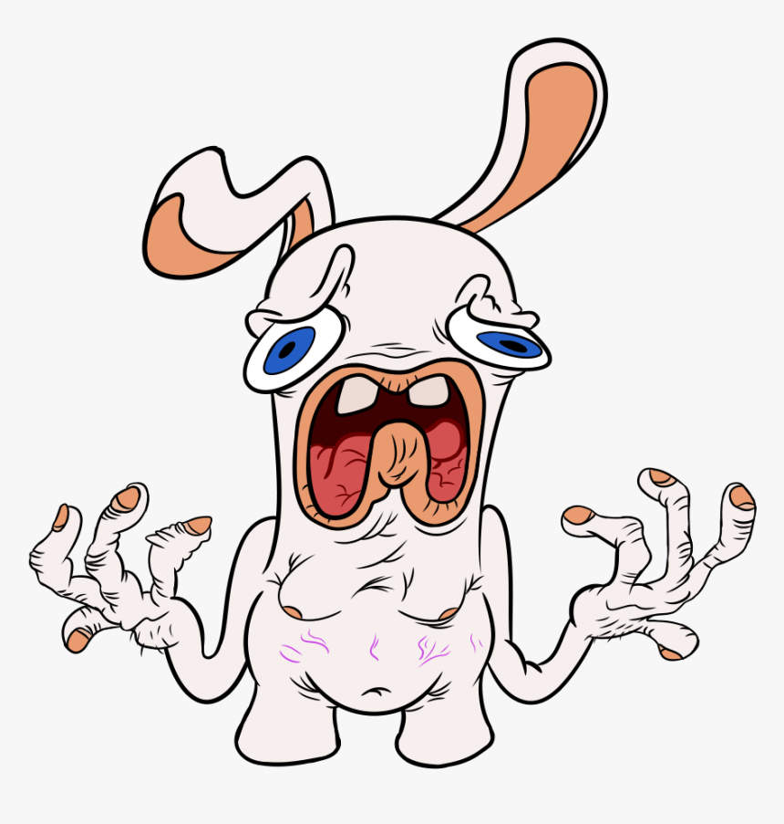 Rabbid - Cartoon, HD Png Download