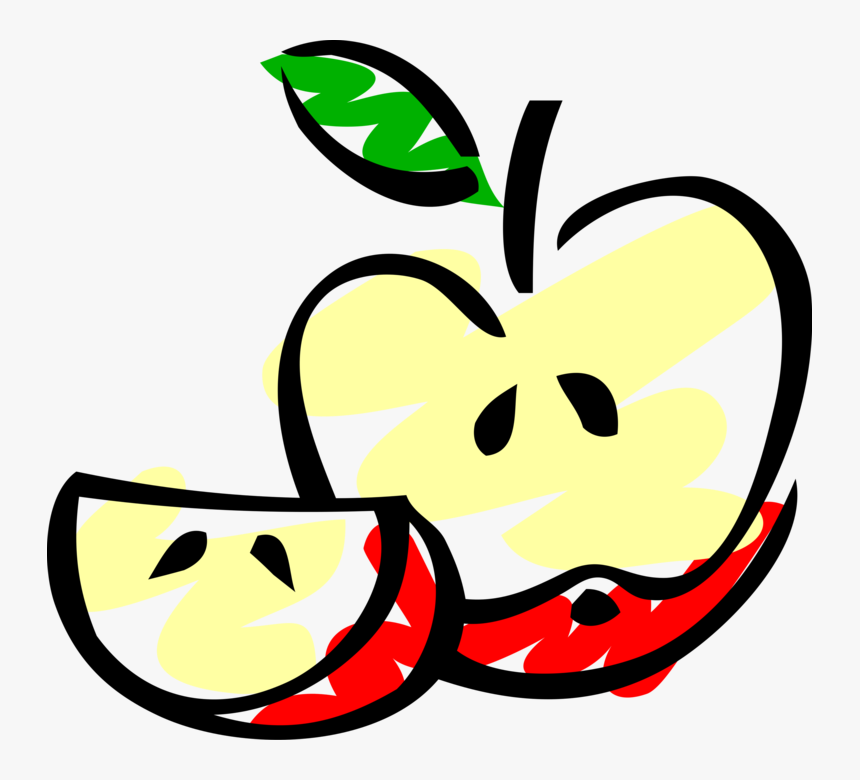 Vector Illustration Of Sliced Apple Pomaceous Edible - Classroom Norms Clipart, HD Png Download