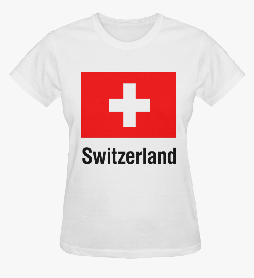 Xx Flag Switzerland Outline Sunny Women S T-shirt - Switzerland, HD Png Download