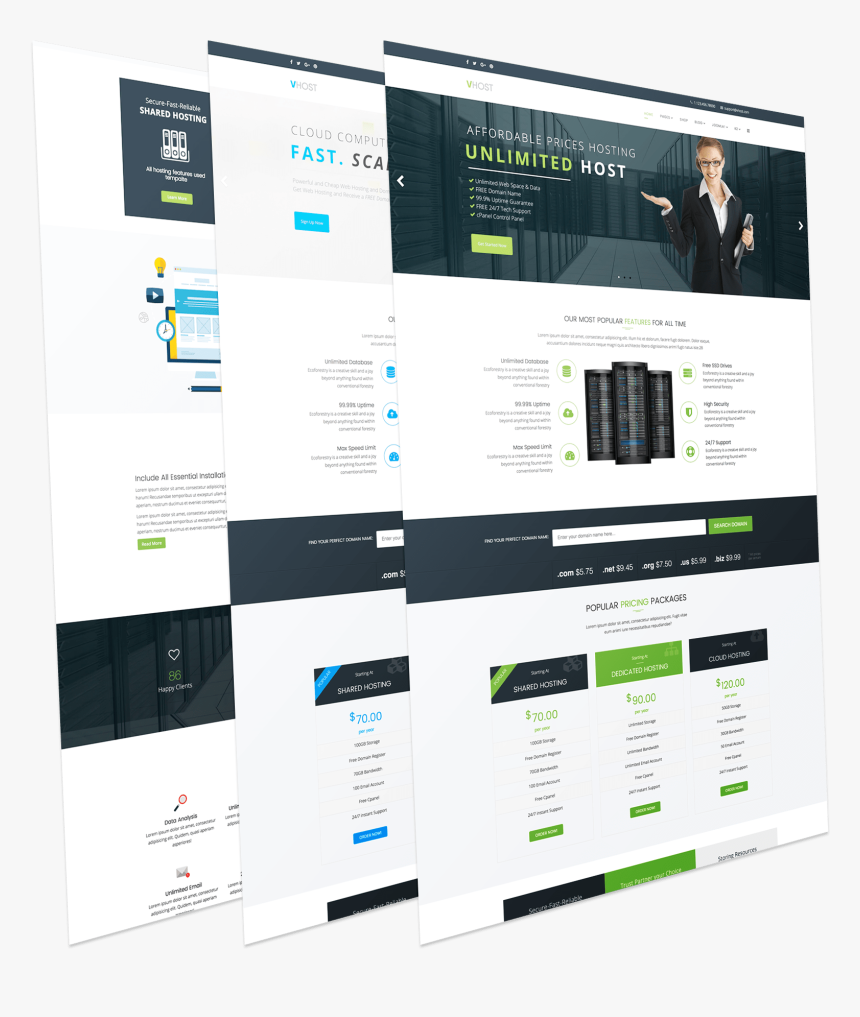 Joomla Hosting Template - Free Joomla Hosting Template, HD Png Download