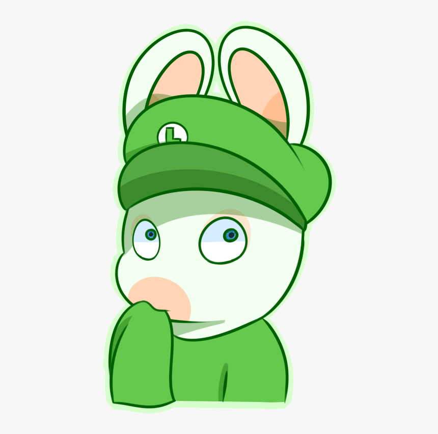 Rabbid Luigi Fanart, HD Png Download