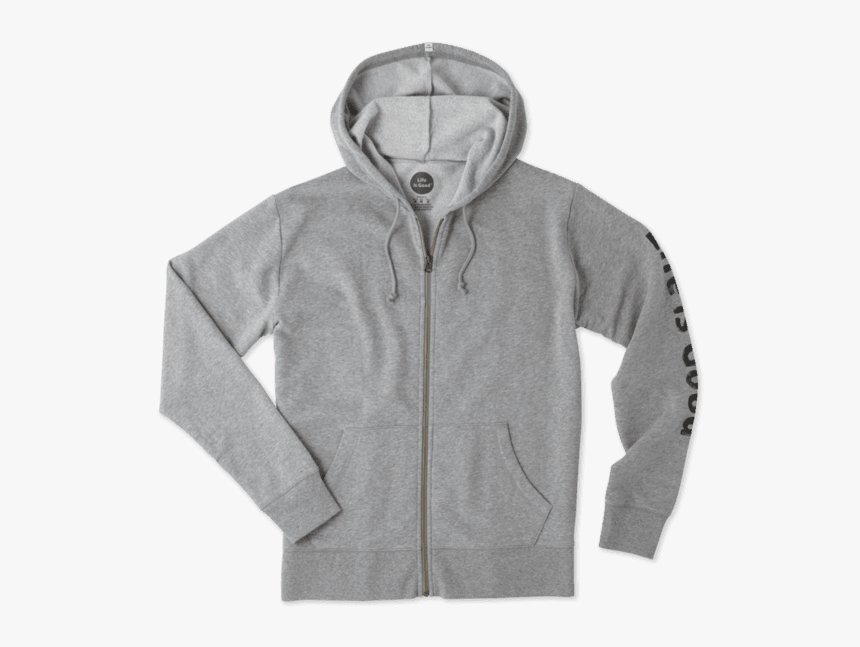 Men S Life Is Good Go-to Zip Hoodie - Hoodie, HD Png Download