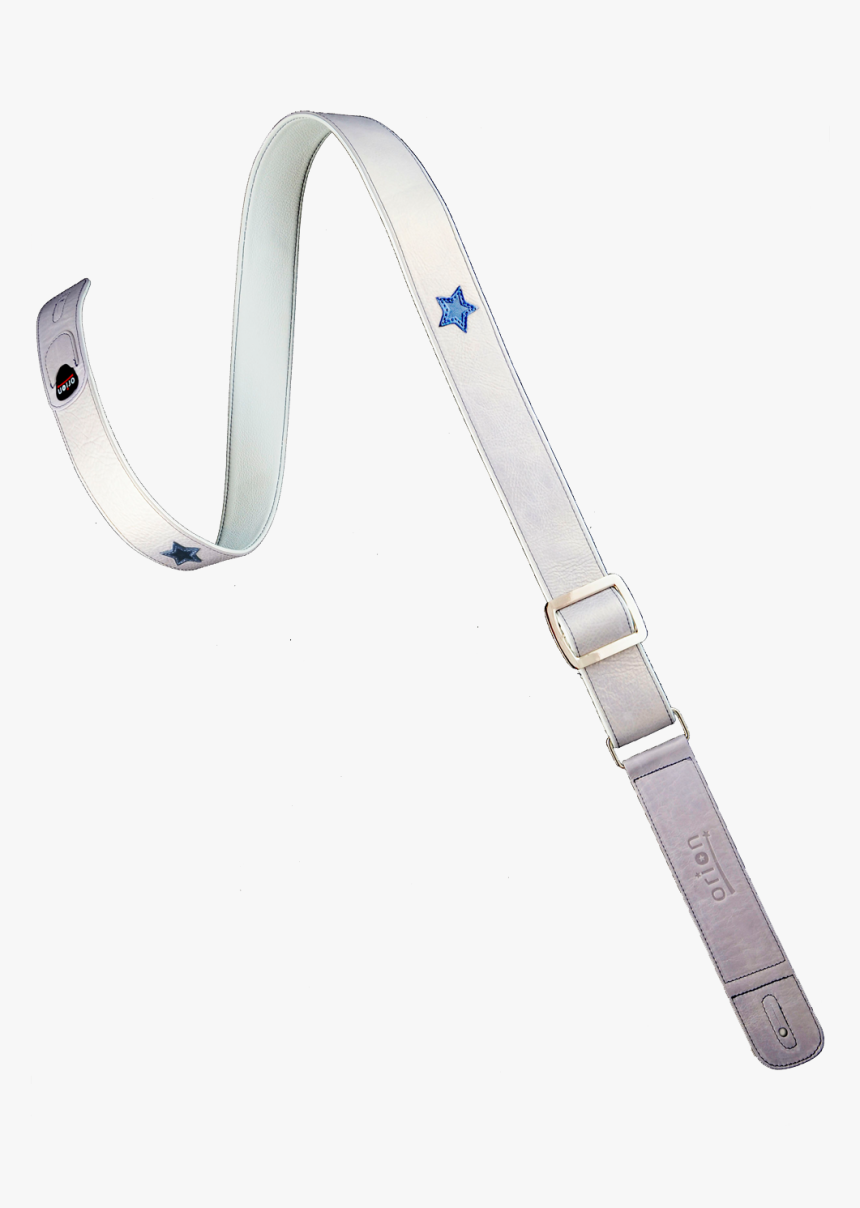 Silver Blue Leather Guitar Strap - Silver Leather Guitar Strap, HD Png Download