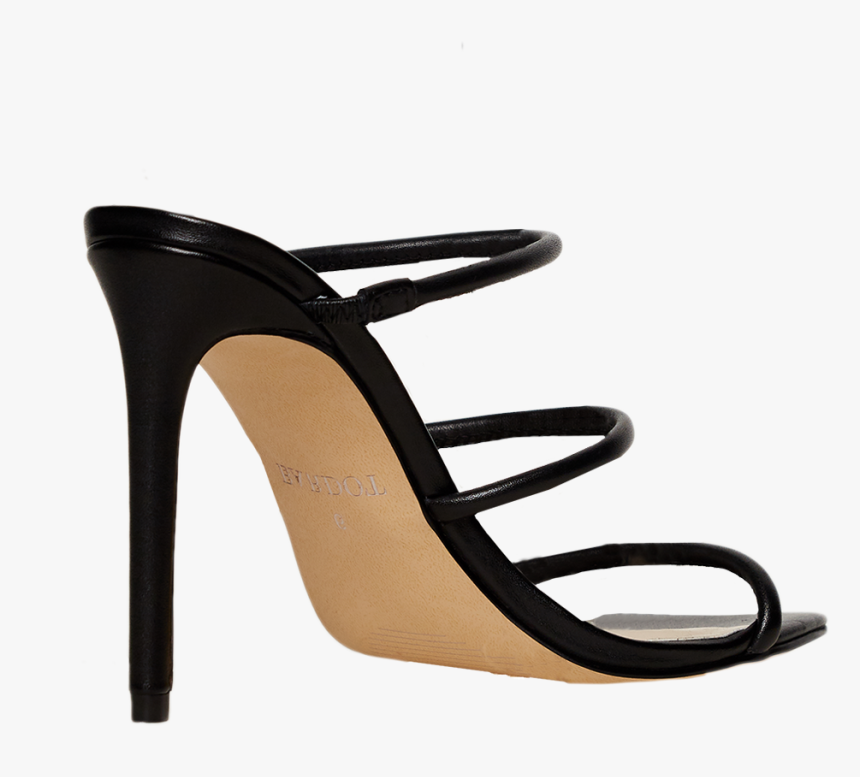 Tri Leather Strap Heel In Colour Meteorite - Basic Pump, HD Png Download