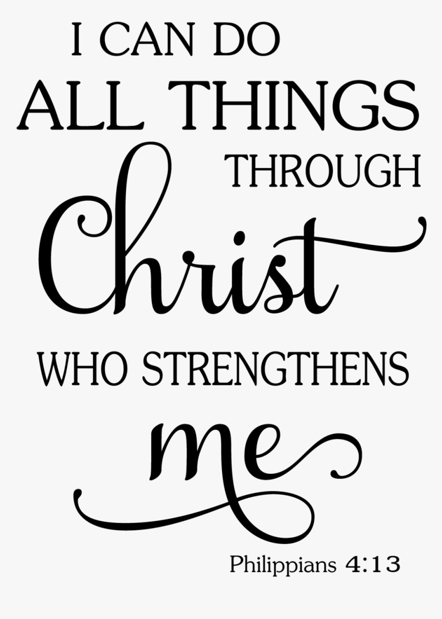 I Can Do All Things *stencil Only* Sawdust & Swirls - Can Do All Things Thru Christ, HD Png Download
