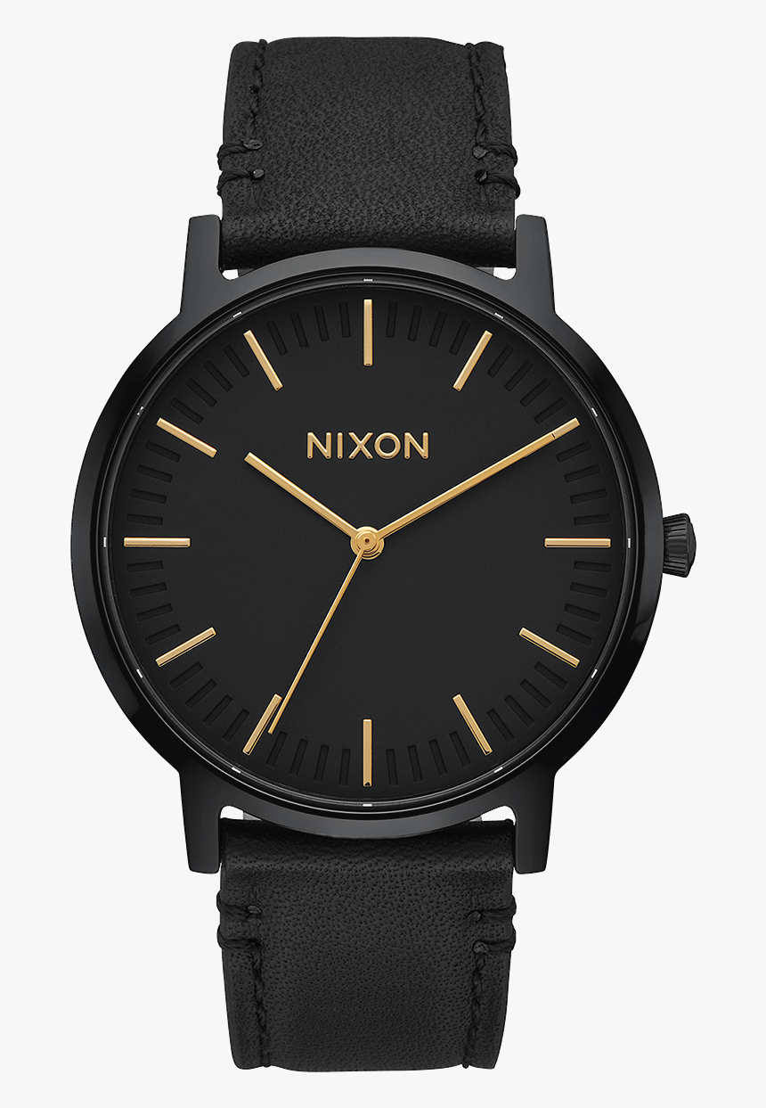 Nixon Porter Leather Black And Gold, HD Png Download